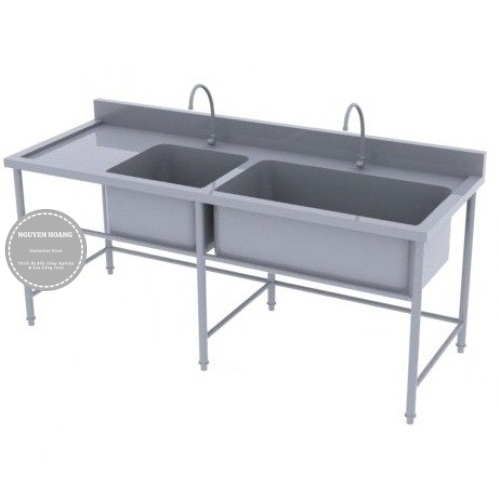 Chậu rửa 2 ngăn học lớn học nhỏ