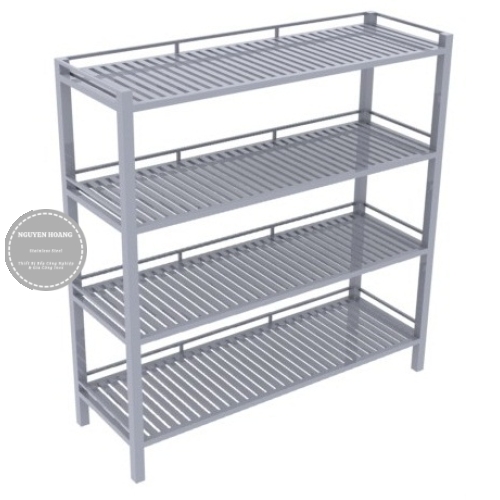 Kệ Inox Công Nghiệp 4 tầng
