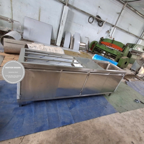 Quầy pha chế inox không có kệ bên trên