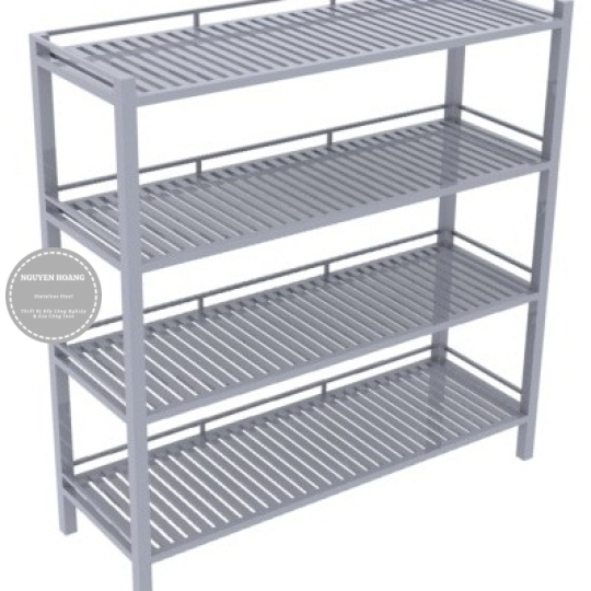 Kệ Inox Công Nghiệp 4 tầng