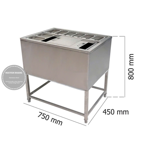 Thùng đá inox có chân