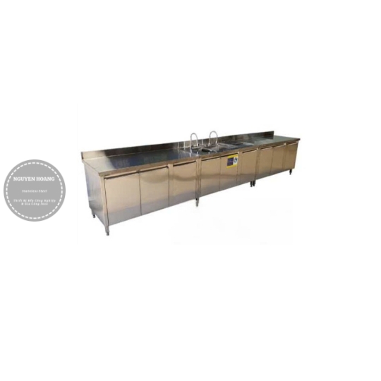 Quầy pha chế inox có kệ bên trên