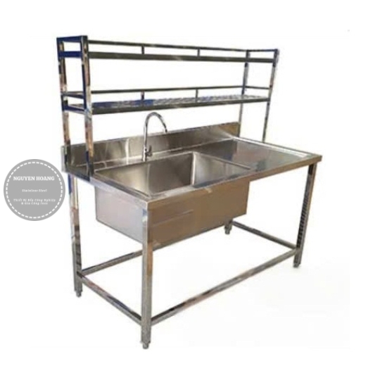 Chậu rửa 1 ngăn có lỗ xả rác